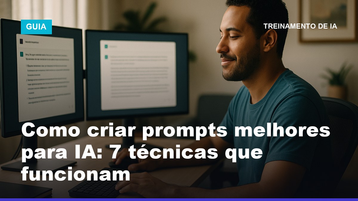 Criador de conteúdo brasileiro comparando resultados após aprender como criar prompts melhores para IA