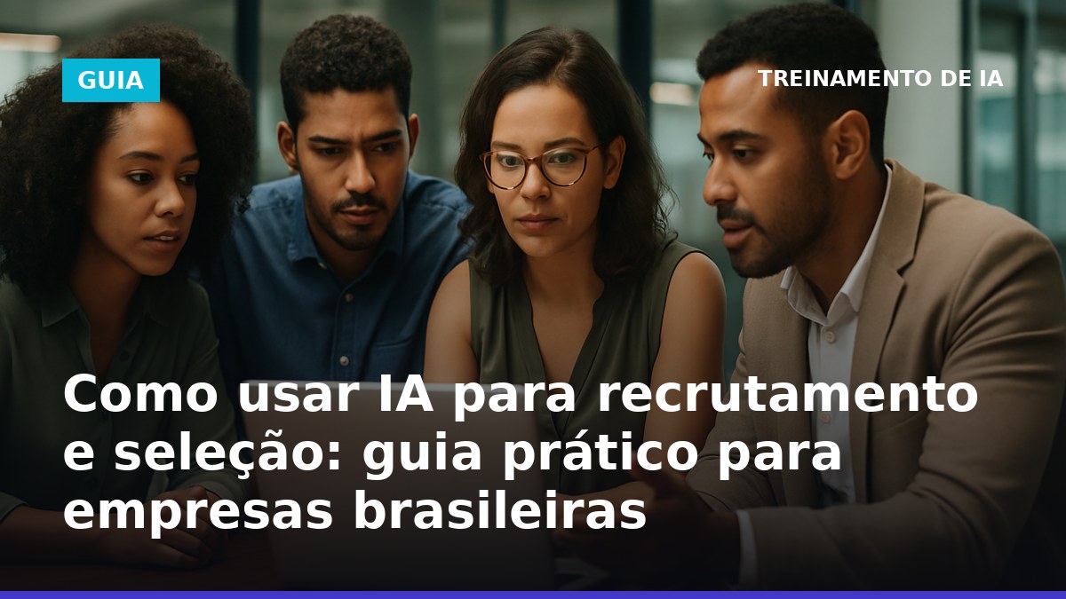 Profissionais de RH utilizando inteligência artificial para recrutamento e seleção em empresa brasileira