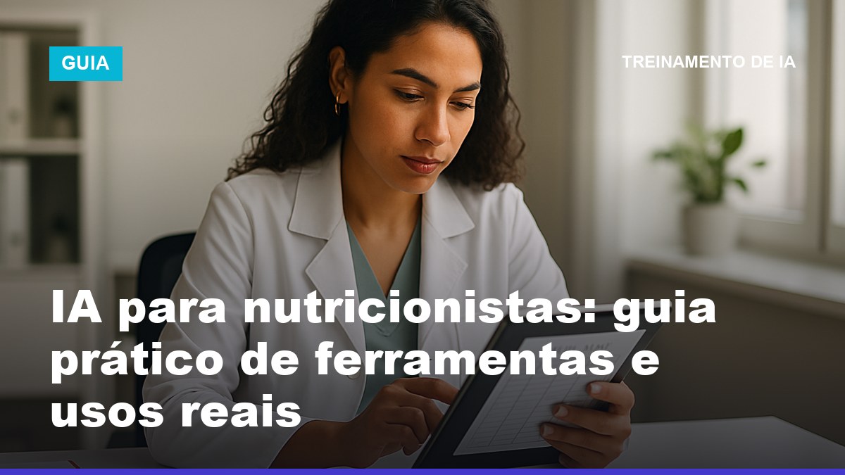 Nutricionista brasileira usando inteligência artificial em tablet para elaborar plano alimentar e otimizar o atendimento clínico